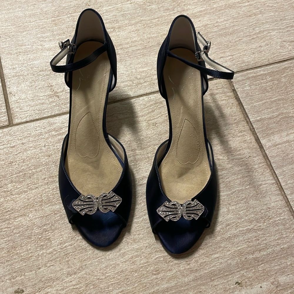 Angela Nuran Astoria II black wedding special occasion stilettos